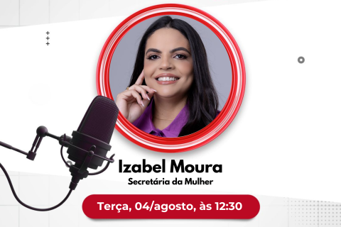 🎙️ Nesta terça-feira (04), o Jornal da 104 recebe a secretária da Mulher de Nova Russas, Izabel Moura.
