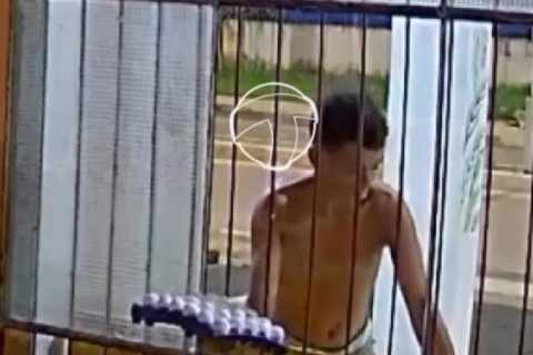Homem improvisa com cabo de vassoura para furtar ovos e vídeo viraliza nas redes