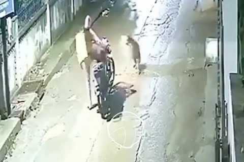 Motociclista perde a moto após ser surpreendido por leopardo e foge do ataque