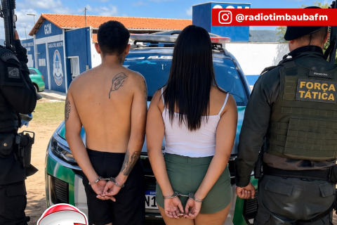 Operação da Força Tática e RAIO desarticula ponto de tráfico e prende casal em Ararendá